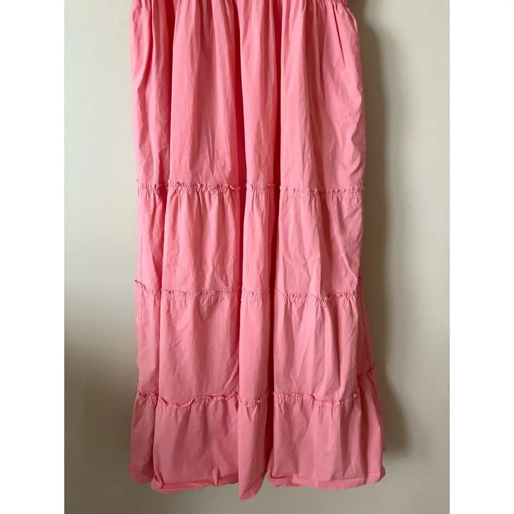 HILL HOUSE HOME Ellie Nap Dress Poplin Midi Limited Edition Coral L - Picture 5 of 8